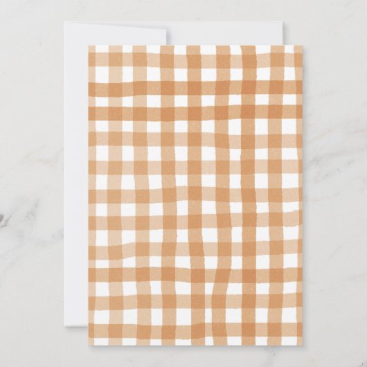 Appels Pompoenen en Balen van Hay Birthday Gingham Kaart (Achterkant)