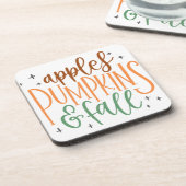 APPELS POMPOENEN EN HERFST BIER ONDERZETTER (Linkerzijde)