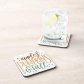 APPELS POMPOENEN EN HERFST BIER ONDERZETTER (Rechterzijde)