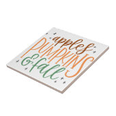 APPELS POMPOENEN EN HERFST TEGELTJE (Zijkant)