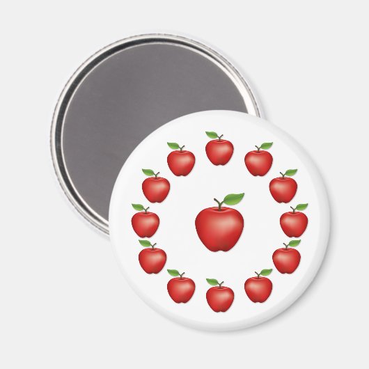 Appels, Rode Delicious Magneet (Voorkant / Achterkant)