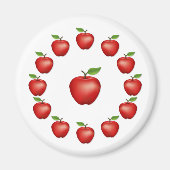 Appels, rood heerlijk magneet (Voorkant)