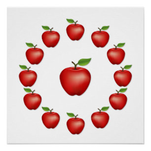 Appels, rood heerlijk perfect poster