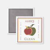 Appels Schone of Vuile Vaatwasser Magneet (Voorkant / Achterkant)
