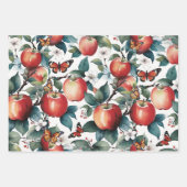 Appels Sinaasappels Peren en Vlinders Fruit Pack Inpakpapier Vel (Voorkant 3)