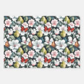 Appels Sinaasappels Peren en Vlinders Fruit Pack Inpakpapier Vel (Voorkant 2)