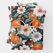 Appels Sinaasappels Peren en Vlinders Fruit Pack Inpakpapier Vel (In situ)