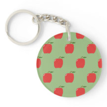 Appels Sleutelhanger (Salie Groen & Rood)