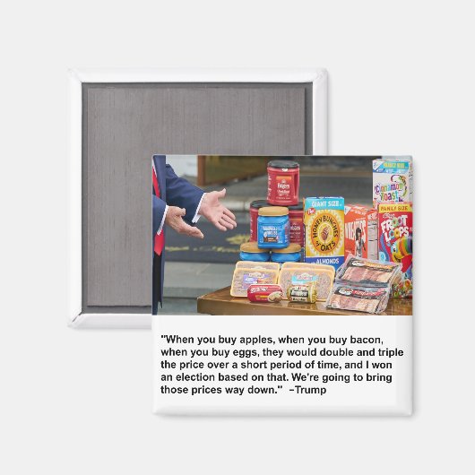 Appels, spek & eieren 'Koelkast magneet (Voorkant / Achterkant)