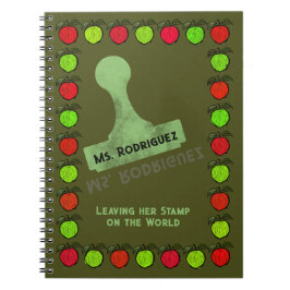 Appels Stempel Leraar Gift Notitieboek