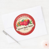 appels uit de keuken van het bliksetiket ronde sticker (Envelop)