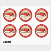 appels uit de keuken van het bliksetiket ronde sticker (Vel)