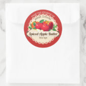 appels uit de keuken van het bliksetiket ronde sticker (Tas)