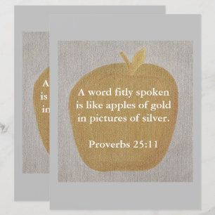 Appels van goud, Spreuken 25:11, plakboekpapier