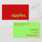 appels. visitekaartje (Voorkant / Achterkant)