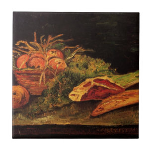 Appels, vlees en een broodje door Vincent van Gogh Tegeltje