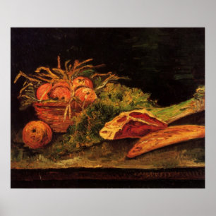 Appels, vlees en een broodje van Vincent van Gogh Poster