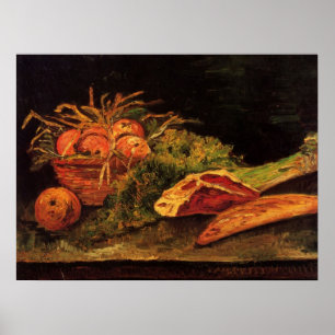 Appels, vlees en een broodje van Vincent van Gogh Poster