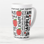 Appels Vruchten patroon Latte Mok (Rechterhoek)