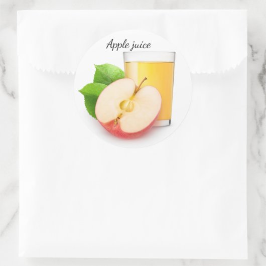 Appelsap Ronde Sticker (Tas)