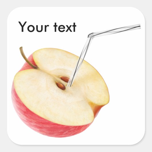 Appelsap Vierkante Sticker (Voorkant)