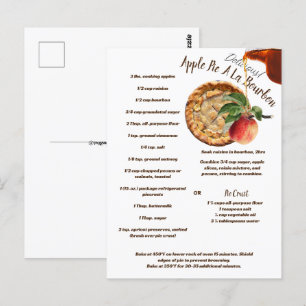 Appeltaart A La Bourbon recept Briefkaart