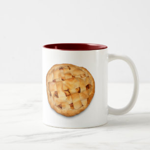 Appeltaart (achtergrondkleur toevoegen) tweekleurige koffiemok