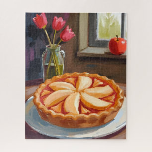 Appeltaart Aquarel Thanksgiving Legpuzzel