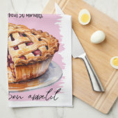 Appeltaart bakken recept theedoek (Quarter Fold)