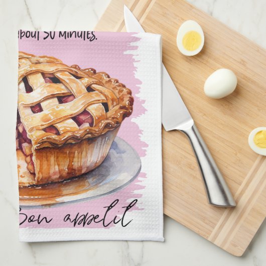 Appeltaart bakken recept theedoek (Quarter Fold)