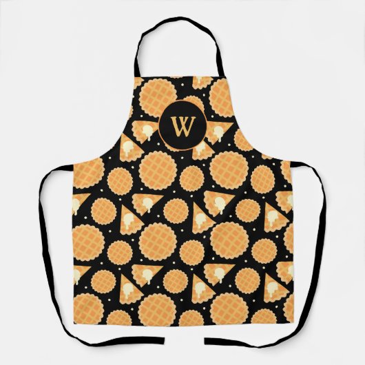 appeltaart dessert voedsel met patroon schort (Voorkant)