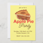 appeltaart dessertfeest kaart (Voorkant)