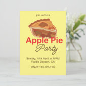 appeltaart dessertfeest kaart (Staand voorkant)