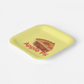 appeltaart dessertfeest papieren bordje (Gebogen)