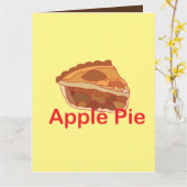 Appeltaart dessertgroet kaart (Gele Bloem)