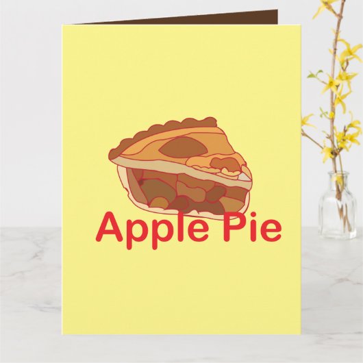 Appeltaart dessertgroet kaart (Gele Bloem)