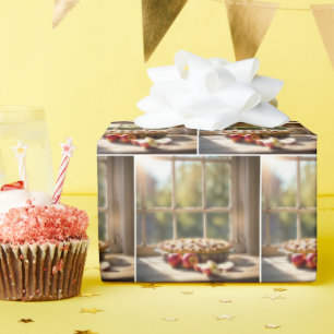 Appeltaart door boerenraam cadeaupapier