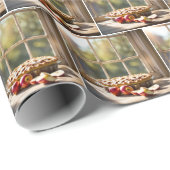 Appeltaart door boerenraam cadeaupapier (Rol Hoek)