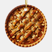 Appeltaart gepersonaliseerd voedsel Kerstmis Keramisch Ornament (Voorkant)