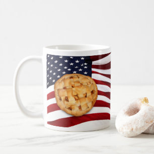 Appeltaart met Amerikaanse vlag Koffiemok