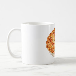 Appeltaart met een roosterkorst koffiemok
