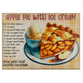 Appeltaart met ijsrecept snijplank (Voorkant)