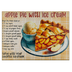 Appeltaart met ijsrecept snijplank