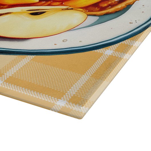 Appeltaart met ijsrecept snijplank (Hoek)