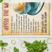 Appeltaart met ijsrecept theedoek (Gevouwen)