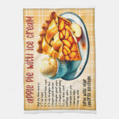 Appeltaart met ijsrecept theedoek (Verticaal)