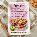 Appeltaart recept gepersonaliseerd theedoek<br><div class="desc">Voeg een vleugje traditie toe aan uw keuken met deze gepersonaliseerde keukenhanddoek van Apple Pie Recept. Met een klassiek recept voor appeltaart is deze handdoek zowel decoratief als functioneel. Pas het aan met jouw naam of een speciale boodschap om een uniek keukenaccessoire te creëer, ideaal voor thuisbakkers of als een...</div>