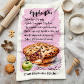 Appeltaart recept gepersonaliseerd theedoek