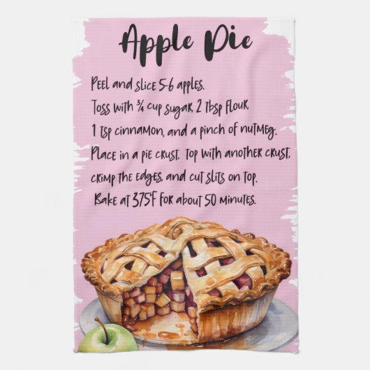 Appeltaart Recept Theedoek (Verticaal)