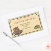 APPELTAART rechthoekige sticker (Envelop)